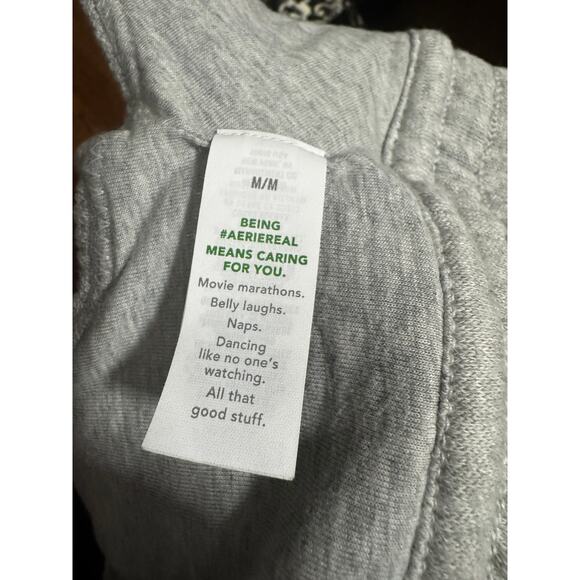 NWT Aerie Waffle Knit Sleep Bra Bralette Lounge Top Gray M - Picture 4 of 4